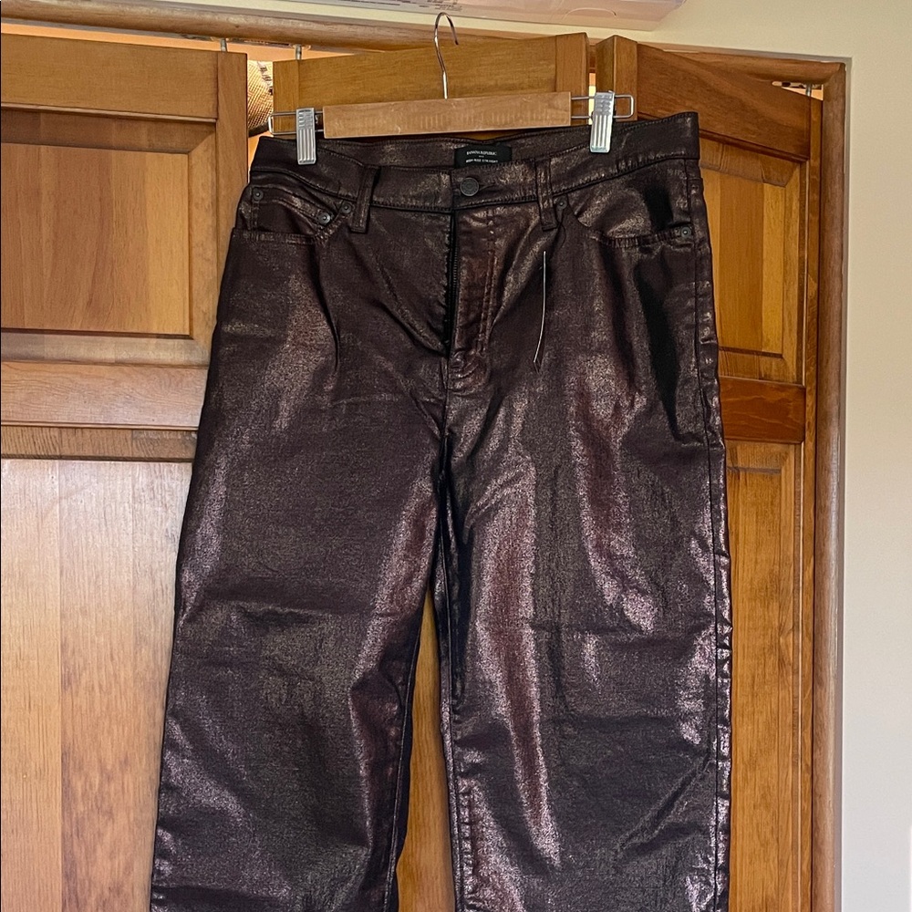 Banana Republic Shimmering Bronze High-Rise Pants
